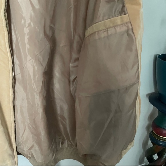 Vintage USA Bomber Jacket Tan By Oscar Sports USA Men’s Plus Size 2XL - Picture 8 of 9